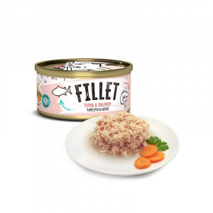 MR.BANDIT CAT FILLET konservi kaķiem Tuncis, lasis buljonā 80g